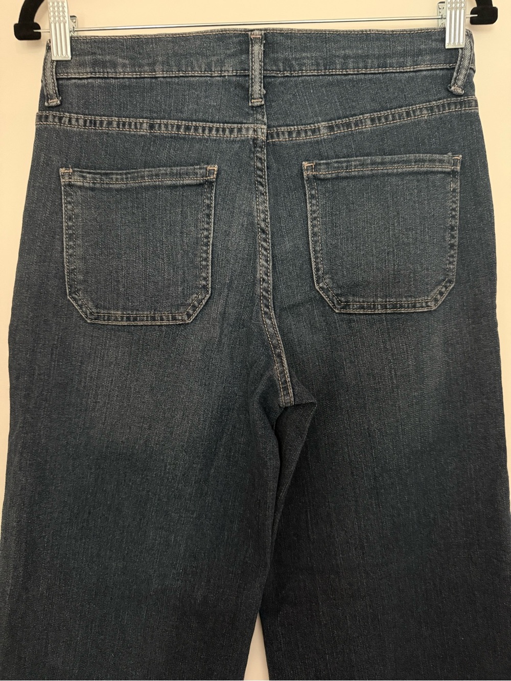 Time And Tru Dark Wash High Rise Wide Leg Cropped Jeans - Picture 8 of 10